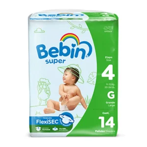 Pañales Bebin Super Grande 14 Pzas