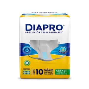 Pañales Para Adulto Diapro Básico Grande 10 Pzas