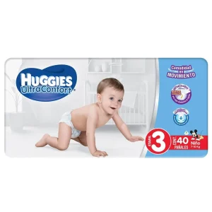 Pañales Huggies Ultraconfort E3 Niño 40 Pzas