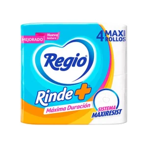 Papel Higiénico Regio Rinde+ 400 HD 4 Rollos