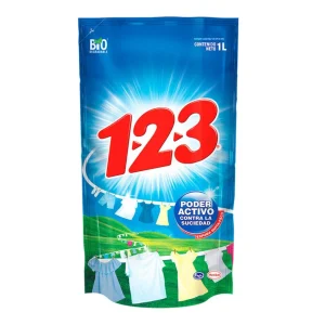 Detergente Líquido 1-2-3 Fresca Blancura Lt