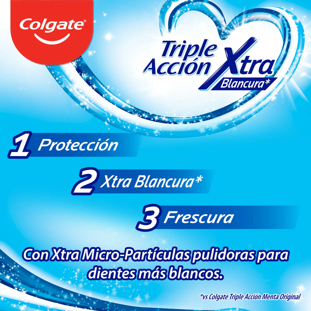 Pasta Dental Colgate Triple Acción Xtra Blancura 50 ml - Imagen 6