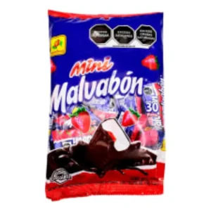 Chocolates Mini Malvabon Fresa 30 Pzas