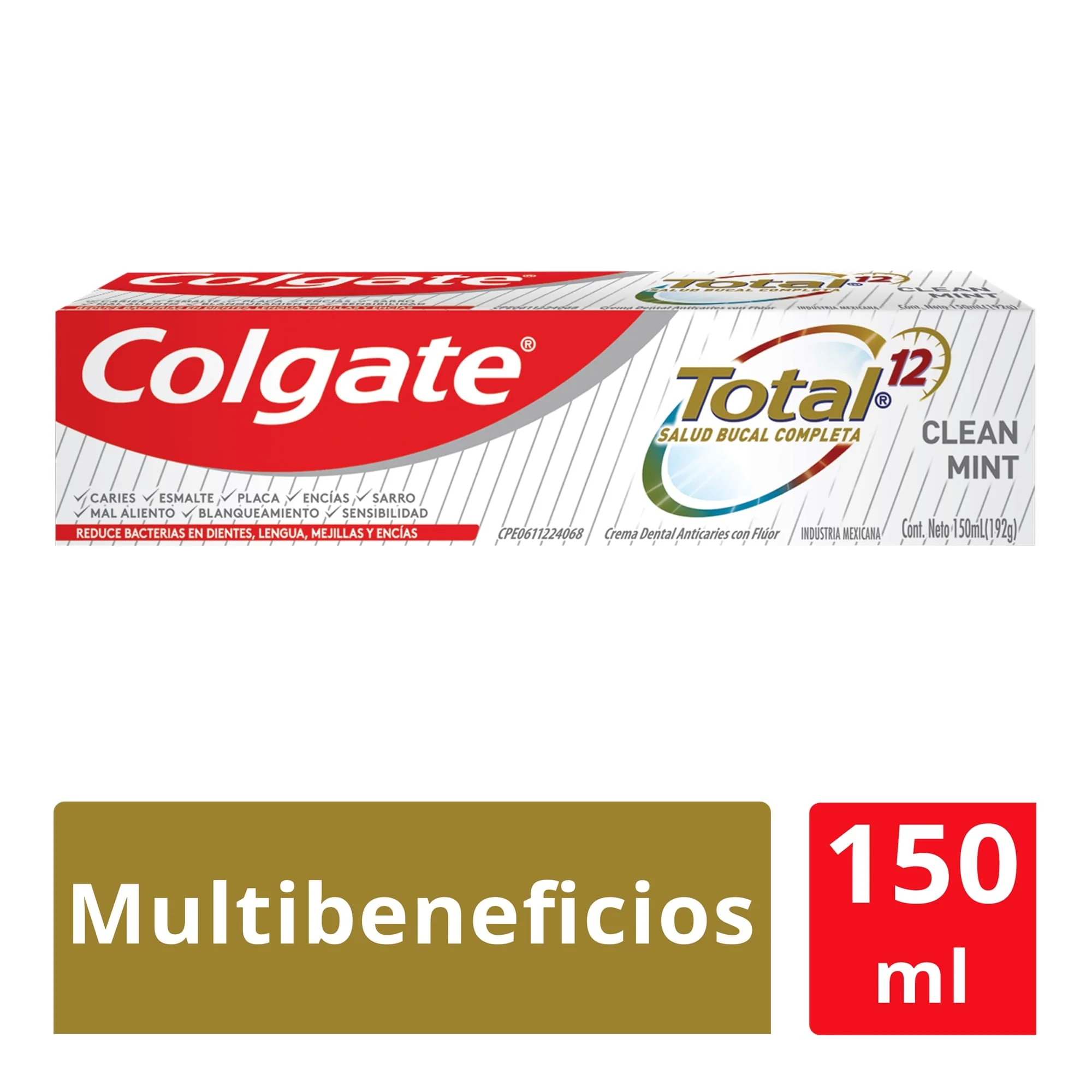 Pasta Dental Colgate Total 12 Clean Mint 150 ml - Imagen 3